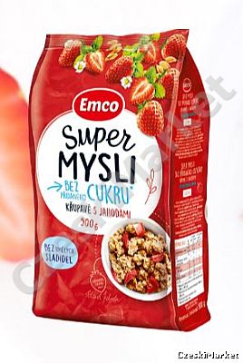 Emco Super musli bez cukru müsli z truskawkami 500 g bez oleju palmowego