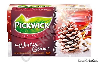 Herbata Pickwick - Spices Winter Glow - Zimowa pomarańcz przyprawy (wyborna na gorąco i na zimno) 20 sztuk w kopertkach