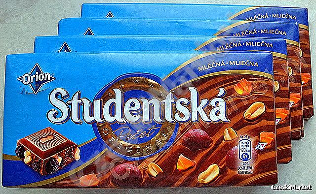 Cena czekolady Studentskiej/ Studenckiej w Czechach