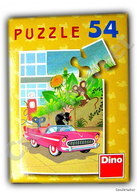 Puzzle mini - Krecik w samochodzie - aż 54 elementy!