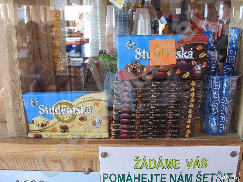 Cena czekolady Studentskiej/ Studenckiej w Czechach