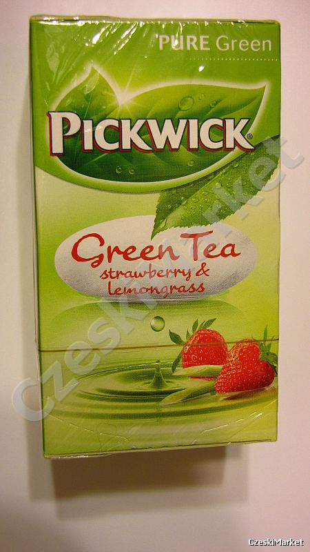 Pickwick - Zielona Herbata - Truskawki i trawa cytrynowa