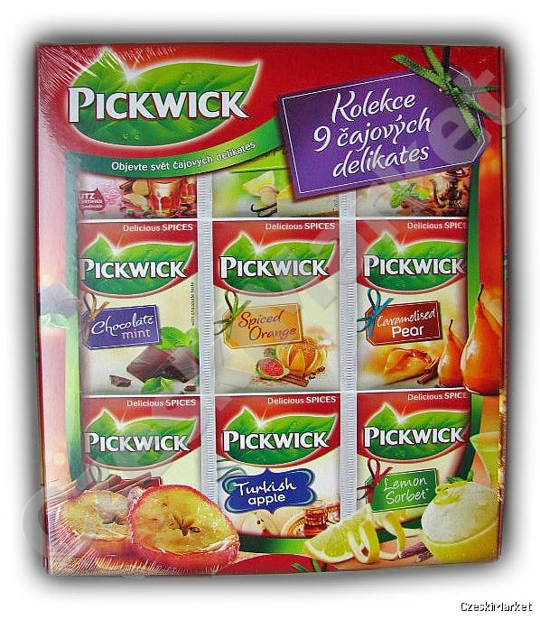 Pickwick 36 x Herbata Zestaw Mix 9 smaków - delikates - czarne, zielone, owocowe, ciekawe smaki (36 sztuk)