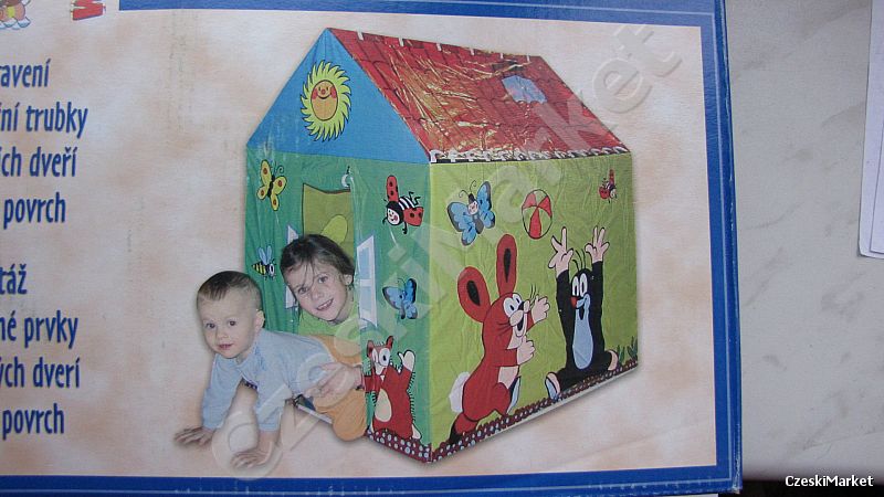Śliczny namiot dziecięcy domek - Krecik i Przyjaciele na prezent, na urodziny, do ogródka, do pokoju dziecięcego