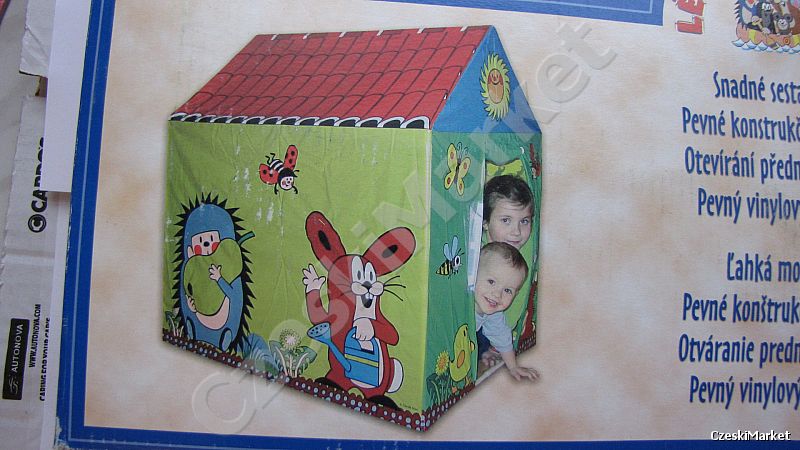 Śliczny namiot dziecięcy domek - Krecik i Przyjaciele na prezent, na urodziny, do ogródka, do pokoju dziecięcego