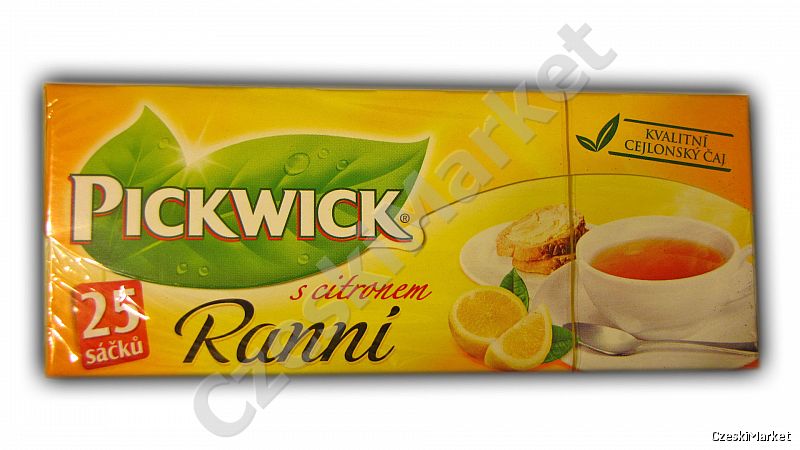 Pickwick Poranek - cejlońska czarna herbata z cytryną - 25 szt. na śniadanie
