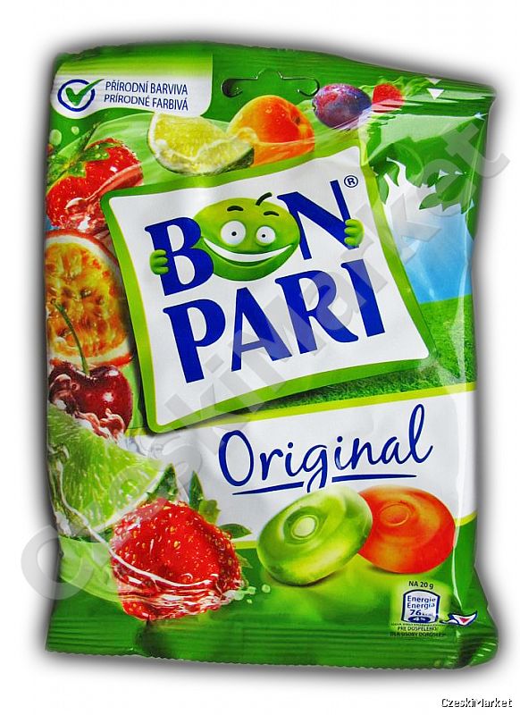 Bon Pari orginal oryginał - Bonpari owocowe cukierki 90 g roślinne ekstrakty i naturalne składniki