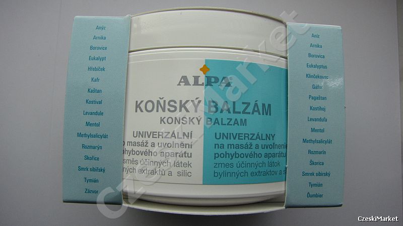 Alpa Koński balsam (końska maść - moc 16 ziół) 250 ml - łagodzi bóle mięśni i stawów