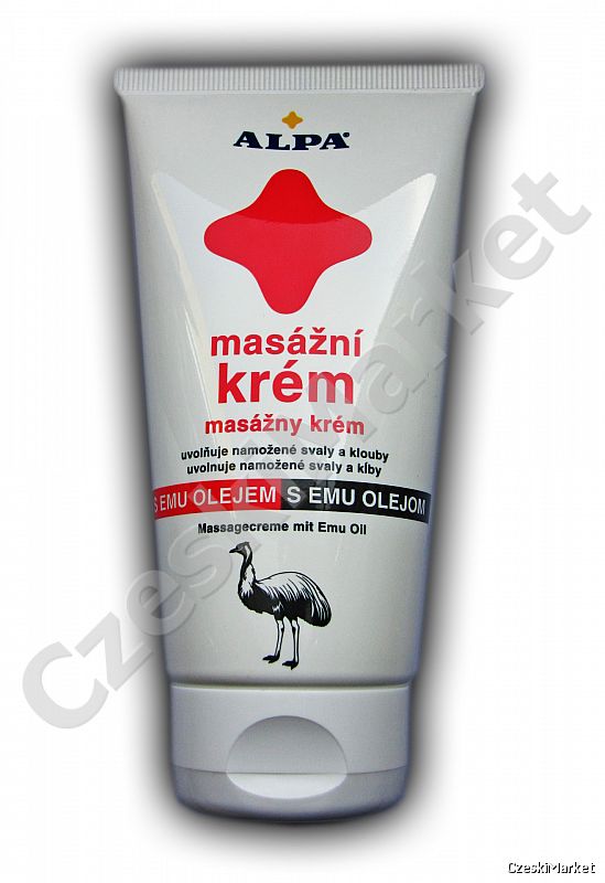 Alpa krem balsam do masażu z olejkiem EMU - 150 ml - z dużą zawartością kwasów tłuszczowych łagodzi bóle mięśni i stawów.