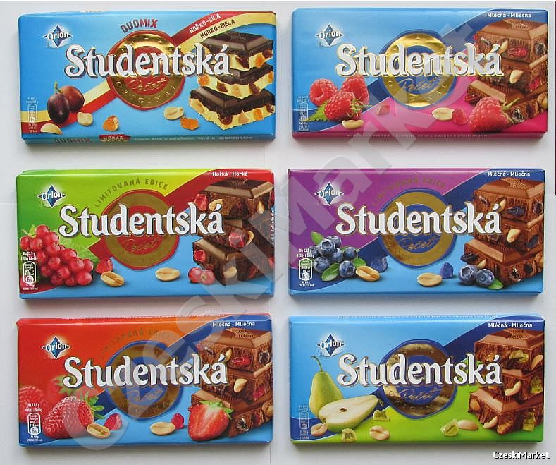 Zestaw czekolada Studentska 6 smaków edycja limitowana 2015