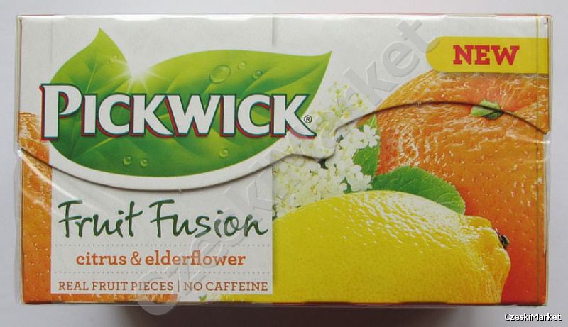 Pickwick - Fruit Fusion - pomarańcza cytryna i kwiat czarnego bzu, bez