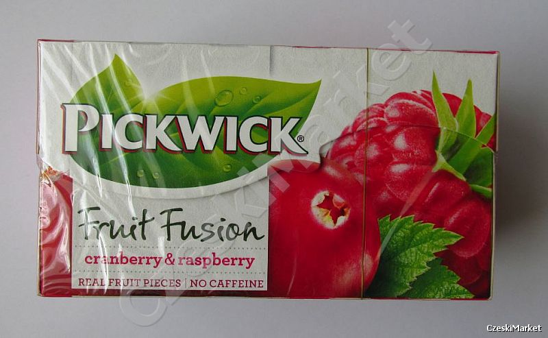 Pickwick - Fruit Fusion - żurawina i malina (prawdziwe kawałki owoców) bez kofeiny