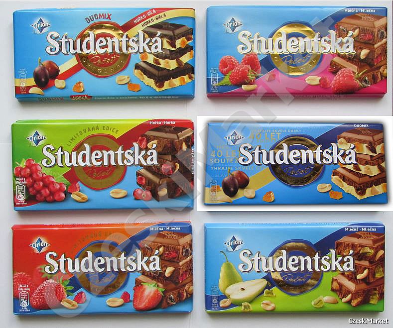 Zestaw czekolada Studentska 6 smaków edycja limitowana 2015/2016