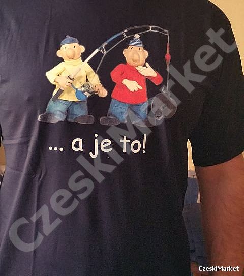 Koszulka Pat i Mat wędkarze, rybacy - oryginalna - serial Sąsiedzi - XL