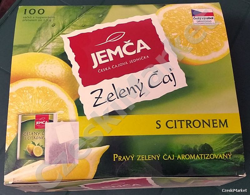 Jemca - herbata zielona z cytryną - 100 szt. (każda pakowana w kopertkę)