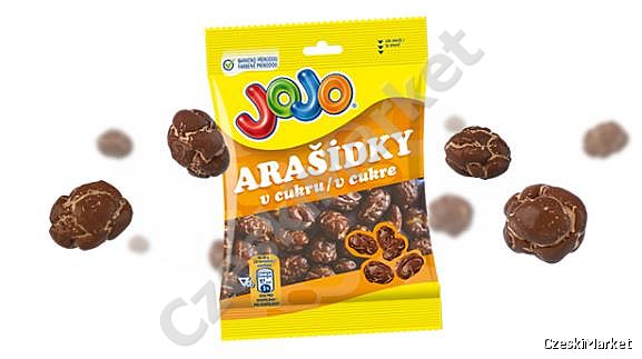 WYPRZEDAŻ Arasidky Jojo tradycyjne arasidki araszidky araszidki arasidy - cukierki, kultowe - orzeszki w polewie 60 g
