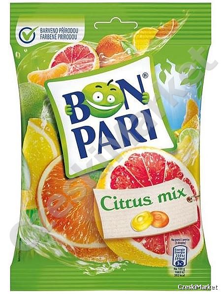 Bon Pari cytrusowe - citrus mix - nowość cukierki 90 g - znane od 1977 r