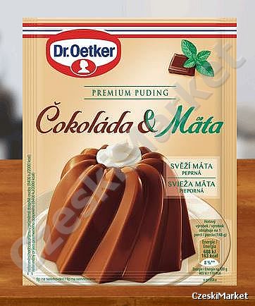 Budyń Premium czekoladowo - miętowy puding czekolada i mięta Dr.Oetker