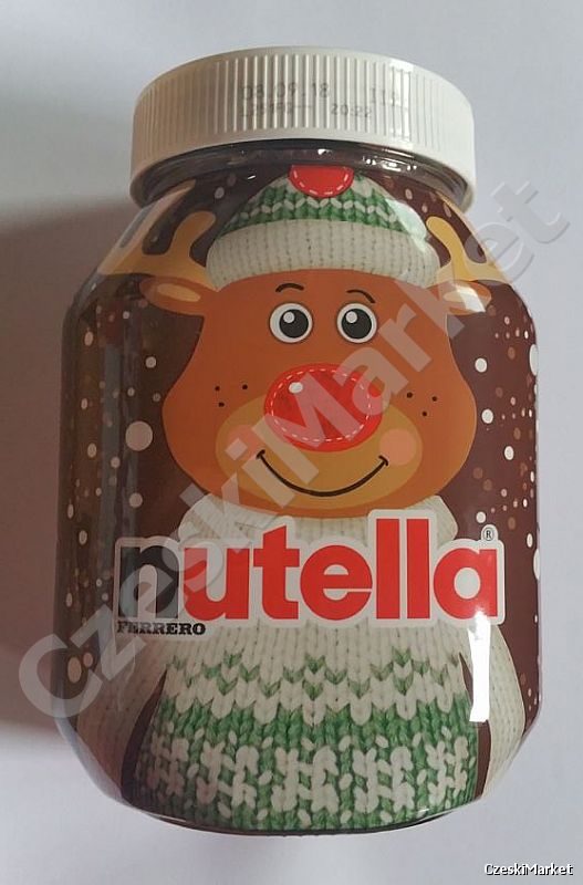 Okazja! Nutella 1 kg w szklanym słoiku - RENIFER Mikołaja! z dedykacją