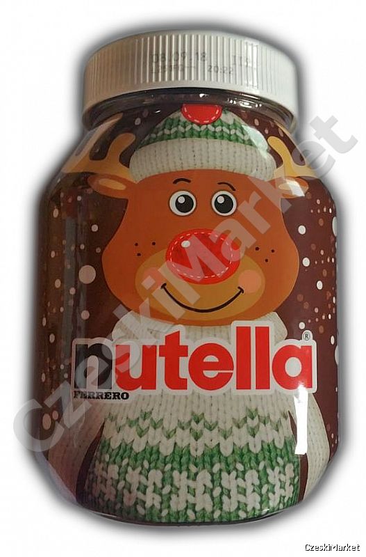 Okazja! Nutella 1 kg w szklanym słoiku - RENIFER Mikołaja! z dedykacją