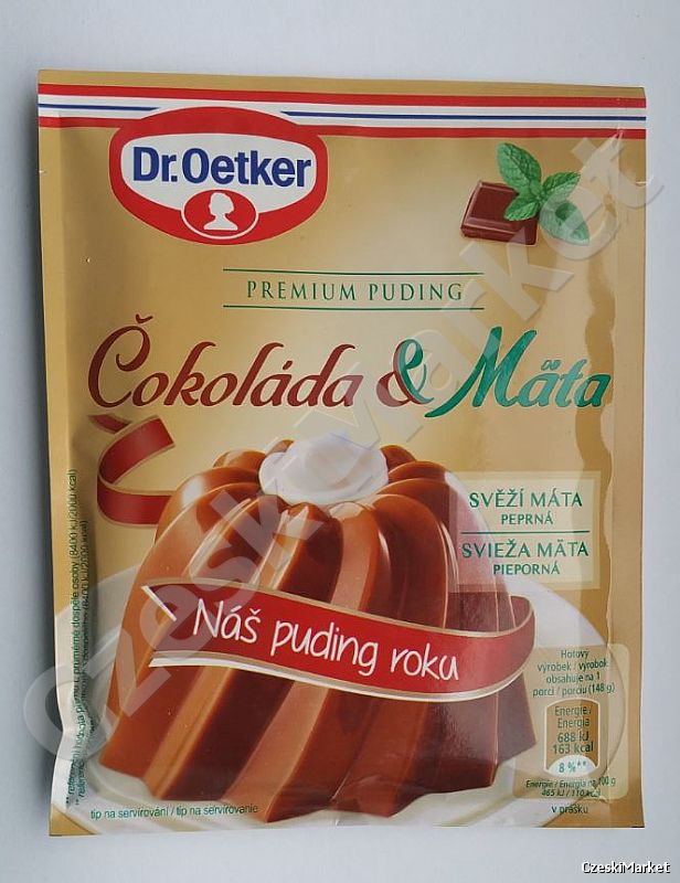 Budyń Premium czekoladowo - miętowy puding czekolada i mięta Dr.Oetker