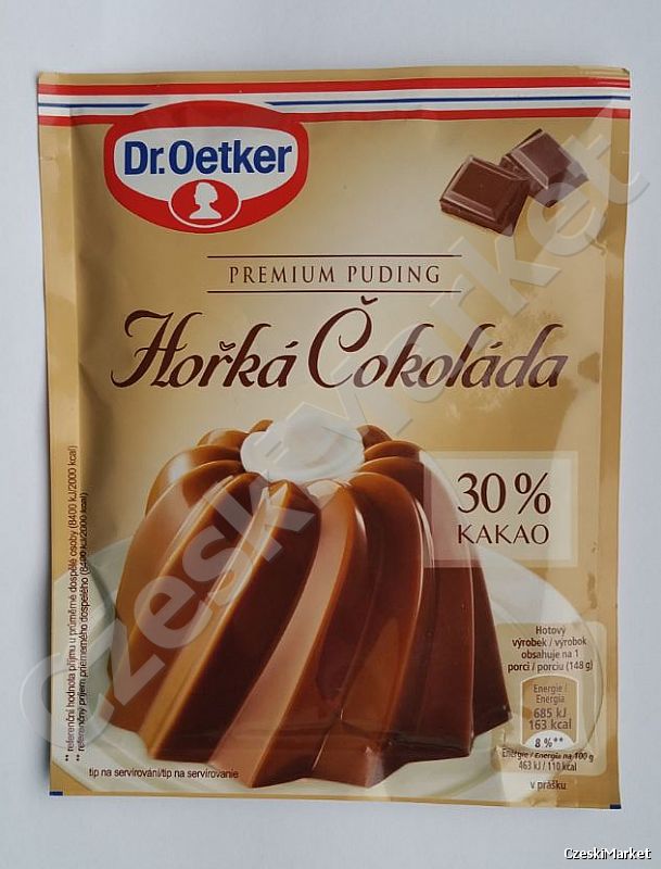 Budyń Premium puding gorzka czekolada 30 % kakao Dr.Oetker