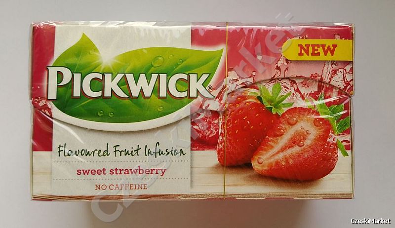 Pickwick Słodka Truskawka - Sweet Strewberry - herbata bez kofeiny, nowość