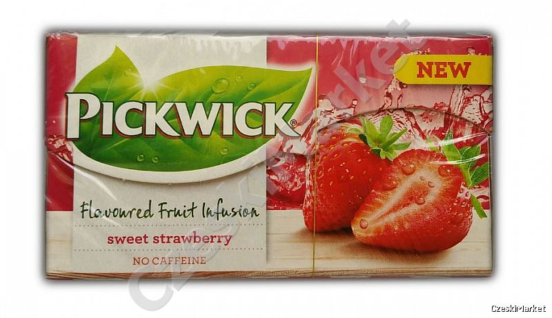 Pickwick Słodka Truskawka - Sweet Strewberry - herbata bez kofeiny, nowość