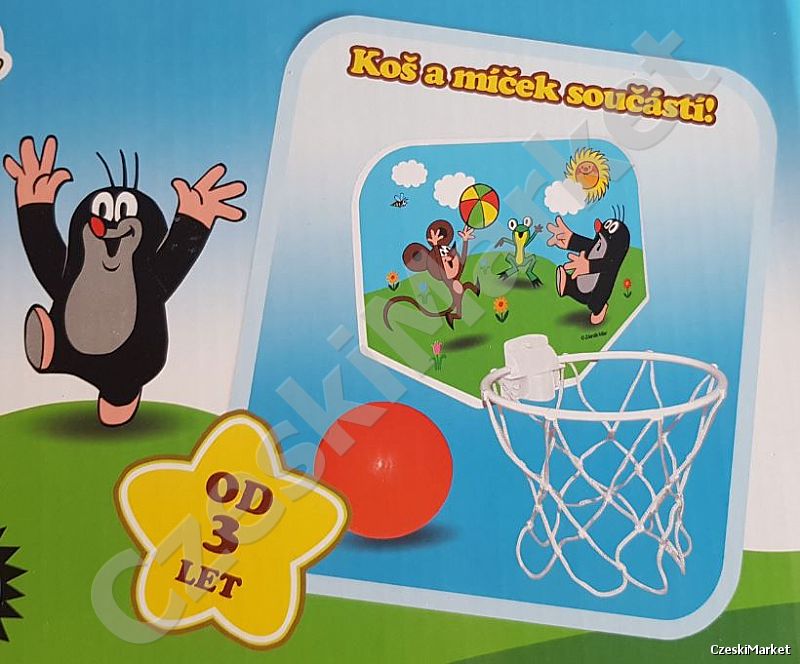 Krecik koszykarz - mini gra dla dzieci i dorosłych 22 x 33 cm- koszykówka zestaw piłka i kosz