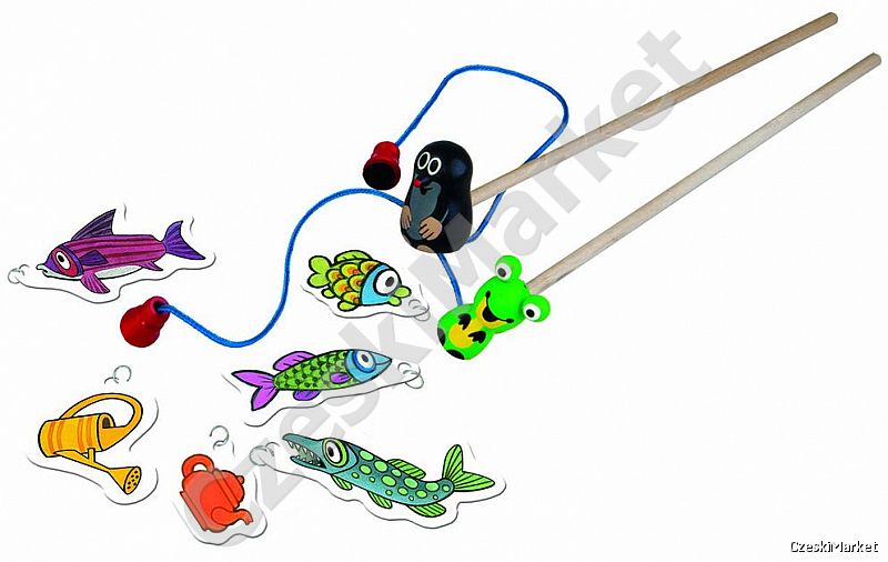 Krecik rybakiem - super magnetyczna zabawka, łowienie gra dla dzieci i dorosłych