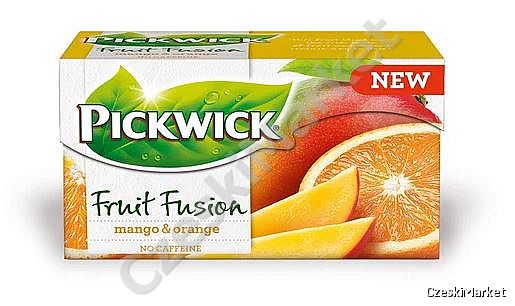 Pickwick - Pomarańcz i Mango 20 szt prawdziwe kawałki owoców herbata Fusion