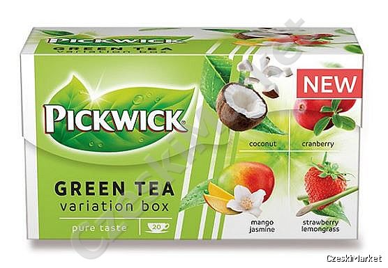 Pickwick herbata Zielona 4 w 1 - Mango Jaśmin żurawina Truskawka Trawa Cytrynowa Kokos