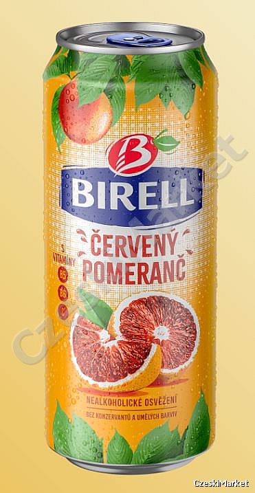 Birell - czerwona pomarańcza 500 ml - czeskie napój bezalkoholowy