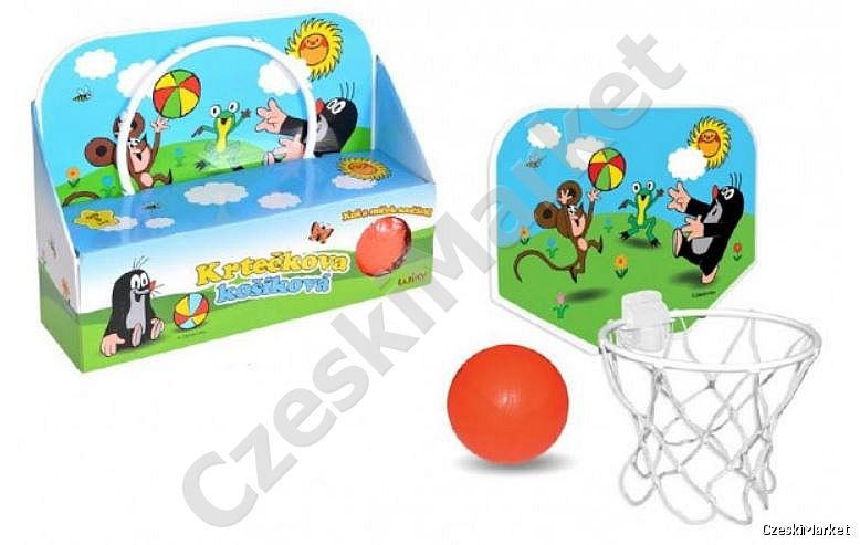 Krecik koszykarz - mini gra dla dzieci i dorosłych 22 x 33 cm- koszykówka zestaw piłka i kosz