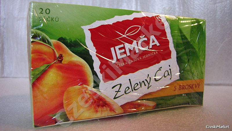 Jemca - Zielona herbata z Brzoskwinią brzoskwiniowa - 20 torebek