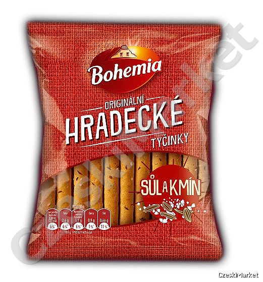 Paluszki sól i kminek, kminkowe paluszki do piwa po 90 g Bohemia Hradecke