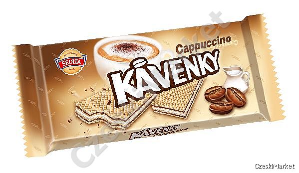 WYPRZEDAŻ Sedita wafelki Kavenky Cappuccino 50g dla miłośników kawy Słowacja