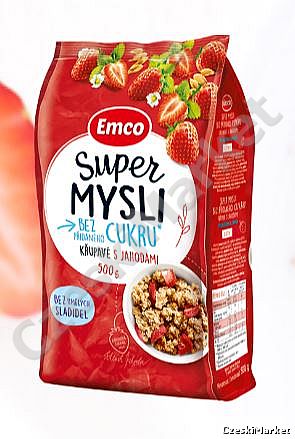 Emco Super musli bez cukru müsli z truskawkami 500 g bez oleju palmowego