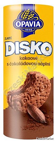 Disko disco kakaowe herbatniki ciasteczka z czekoladowym wypełnieniem 169g markizy