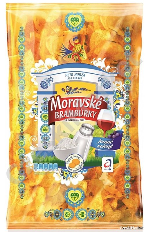 Morawskie Moravské bramburky Solone chipsy 175 g do piwa i jako chrupiąca przekąska od 1988 r